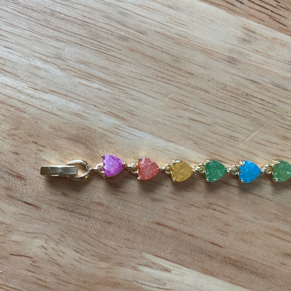 Pretty Bird Multicolor Heart Gem Bracelet - Picture 4 of 11